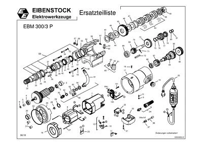 EIBENSTOCK ELEKTROWERKZEUGE Eibenstock Ersatzteile für EBM 300/3 P Bohrmotor