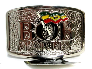 2006 BOB MARLEY Nickel Finish  Belt Buckle Multicolor Metal New With Defects - Bild 1 von 2