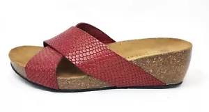Eric Michael Lola Sabbia Schuhe Damen 39 Rot Leder Plateau Keilabsatz Sandalen - Bild 1 von 12