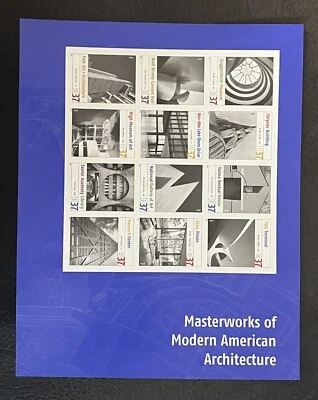 Masterworks of Modern American Architecture, Sheet of 12 Stamps 37 cents - Image 1 of 2