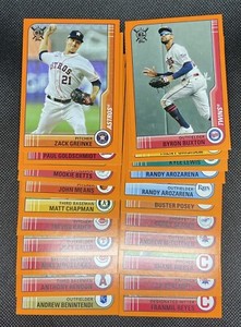 Lot of 22 - 2021 Big League Orange Parallels Buxton Lewis Arozarena Betts Seager