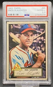 VINTAGE 1952 TOPPS ENOS SLAUGHTER CARDINALS # 65 PSA 2.5 - Picture 1 of 2