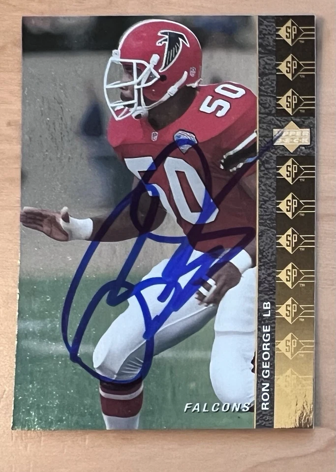 Ron George Signed 1994 Upper Deck SP Football Card #187 Auto Atlanta Falcons - Image 1 of 1