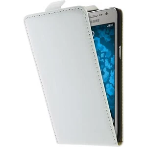 Kunst-Lederhülle für Samsung Galaxy Grand Prime Plus Flip-Case weiß - Bild 1 von 6