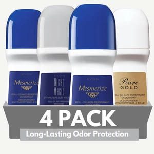 Avon Roll-On Deodorant (4-Pack) Mesmerize, Night Magic & Rare Gold- 2.6 fl oz - Picture 1 of 7