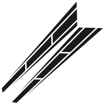 2PCS Car Hood Vinyl Decal Racing Sport Stripes DIY Auto Body Stickers Decoration - Image 1 of 4