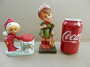 2 Vintage Girls Candle Figurines Hong Kong & Taiwan - Picture 1 of 11