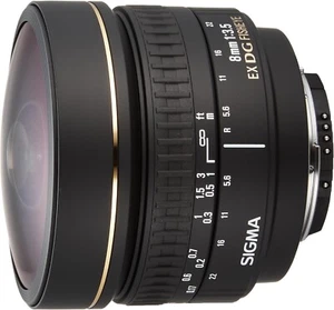 [FAST NEUWERTIG] SIGMA 8 mm F3,5 EX DG KREISFÖRMIGES FISHEYE für Nikon F-Halterung (N587) - Bild 1 von 2