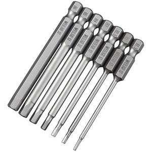 Hex Key Allen Bit Quick Change Connect impact driver power drill metric Long - Picture 1 of 12