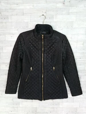 Chaqueta acolchada acolchada ligera acolchada Via Spiga para mujer Chaqueta con cremallera Top Negra Talla XS Foto 1 de 4