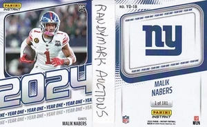 Malik Nabers New York Giants 2024 Panini Instant Year One Yo-18 x/181 RC - Imagen 1 de 1
