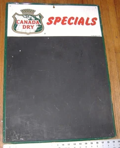 Original Vintage Canada Dry Specials Menu Board Sign Soda Ginger Ale - Picture 1 of 14