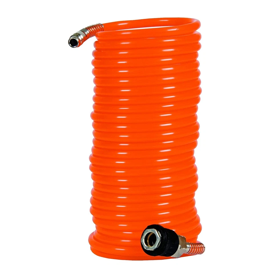 Tubo x aria compressa compressore a spirale a molla 8 MT attacchi innesto rapido - Immagine 1 di 1