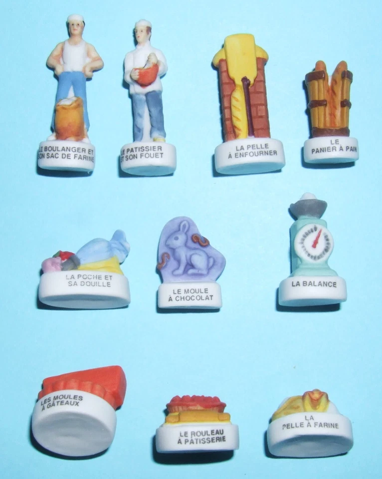 Série complète de 10 fèves mates boulangerie pâtisserie - Photo 1/1