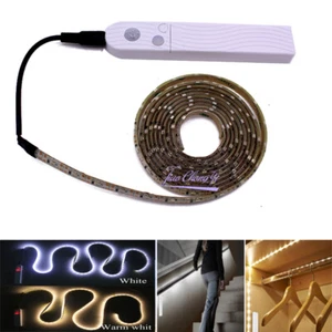 LED PIR Motion Sensor Strip Light Wireless Battery Operated Indoor Decorative - Picture 1 of 10