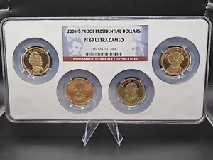 NGC PR69 PF69UC 2008-S Presidential Dollars $1 4-COIN SET ULTRA SUPERB GEM BU PQ - Picture 1 of 2