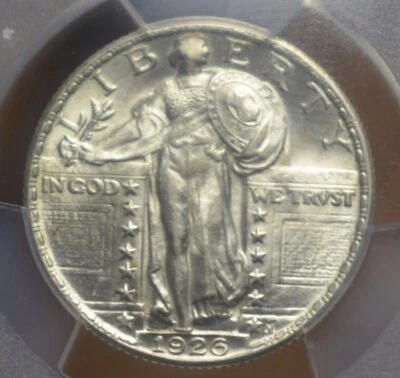 1926-P STANDING LIBERTY QUARTER PCGS MS62 BLAST WHITE - Image 1 of 4