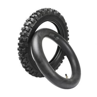 80/100-12 3.00-12" Rear Back Tyre Tire + Inner Tube For KX65 RM65 CRF110F KLX110 - Image 1 of 4