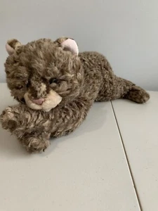Russ Berrie Plush Vintage Lifelike Cat Brown Tabby 18” Stuffed Animal - Picture 1 of 6