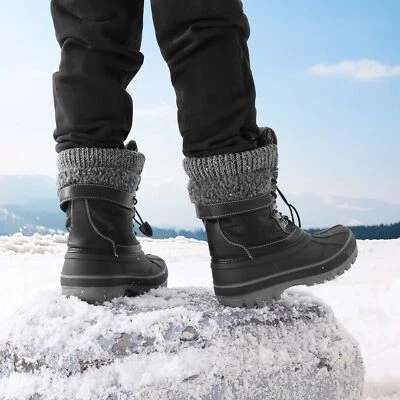 Jóvenes Niños Niñas Niños Aislado Impermeable Media pantorrilla Esquí Nieve Botas Talla 9T-6 Foto 1 de 4