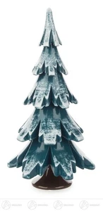 Massivholzbaum grün/weiß BxHxT = 6,5x12,5x6,5cm NEU Erzgebirge Holzbaum Dekobaum - Picture 1 of 1