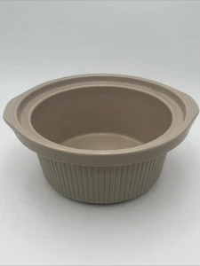 Rival Crockpot 3351 CERAMIC CROCK INSERT ONLY Pot 5 qt Slow Cooker Tan - Picture 1 of 14