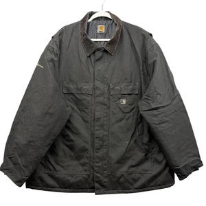 Carhartt Jacket Mens 3XL Tall Black Extremes Nylon Quilted Insulated Work Coat - Picture 1 of 12