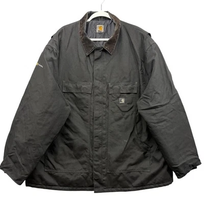 Chaqueta Carhartt Para Hombre 3XL Alta Negra Extremos Nylon Acolchado Aislado Abrigo de Trabajo Foto 1 de 4