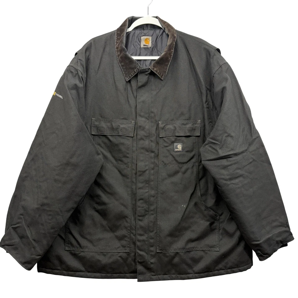 Carhartt Jacket Mens 3XL Tall Black Extremes Nylon Quilted Insulated Work Coat - Image 1 of 4