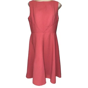 Talbots Petites Dress Womens Size 8P Coral Fit n Flare Sleeveless Career Office - Picture 1 of 7