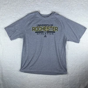 Adidas Universidad de Rochester Adulto Grande Gris Gráfico Camiseta Poliéster Atleta - Imagen 1 de 14