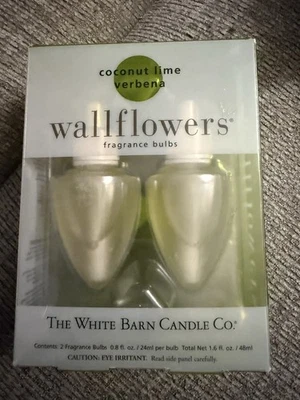 NEW / DiscoBath & Body Works COCONUT LIME VERBENA Wallflower Refill 2 Bulb .8oz - Image 1 of 3