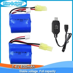 2PCS 7.4V 600mAh 15C Li-ion Battery for UDI001 H100 H102 H106 H110 H112 RC Boat - Picture 1 of 6