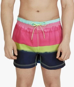 Speedo Herren Badehose kurze Länge Redondo gestreift Storm Sugar Plum Small Neu mit Etikett - Bild 1 von 5