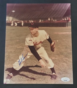 BOB LEMON Signed 8x10 Photo-HALL OF FAME-CLEVELAND INDIANS-JSA - Picture 1 of 4