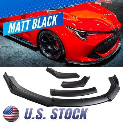 Front Bumper Lip Splitter Spoiler Matte Black For Toyota Matrix 2003-2014 - Image 1 of 4