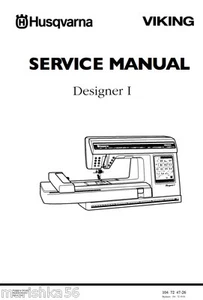 CD ** Husqvarna Viking Designer 1 ONE * Service manual & Parts / Schematics - Picture 1 of 5