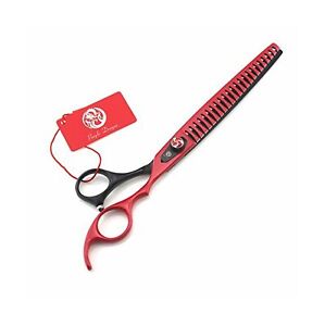 Purple Dragon 8.0 inch Professional Pet Grooming Scissors - Dog Chunker Shear...