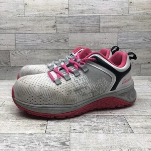 Thorogood AST Low Shoes Womens 7.5 W White Pink Steel Toe Safety Lace Up Sneaker - Picture 1 of 10