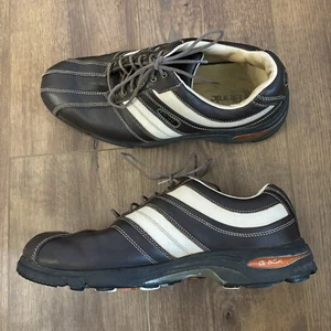 Men's ETONIC Leather White/Brown Golf Shoes Size 9 G-SOK - Picture 1 of 16