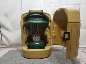 Vintage Coleman Lantern Model 220F 228F 64 w/ Clamshell Carry Case Pyrex Globe - Picture 1 of 12