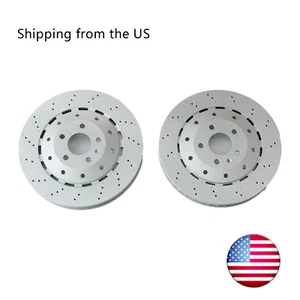 Front Brake Disc 420615301D Rotor Pair FOR Lamborghini LP560 Gallardo 2008-14 - Picture 1 of 6