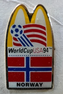Vintage McDonalds 1994 FIFA world cup soccer pin Norway - Picture 1 of 1