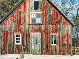 Postcard Minnesota Carver County Barn with Country Quilt Design MINT Folk Art - Picture 1 of 1