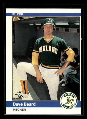 1984 Fleer Baseball #438 Dave Beard Set Break Mint+ Oakland Athletics - Image 1 of 2