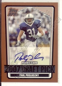 paul posluszny rc rookie draft auto autograph penn state psu college #/100 ding - Picture 1 of 1