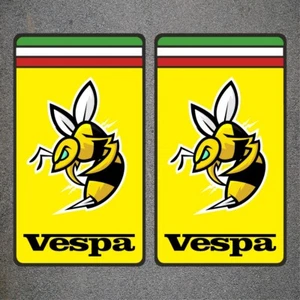 VESPA WASP Motorcycle Lambretta Helmet Stickers Scooter fans Decals 2 off 72mm , - Picture 1 of 1