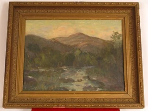 WHITE MOUNTAIN SCHOOL PLEIN AIR IMPRESSIONIST PAINTING MOUNT WASHINGTON SIGNED ! - Picture 1 of 7
