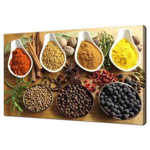 Colourful Spices And Herbs Kitchen Decor Canvas Print Picture Wall Art - Picture 1 of 7