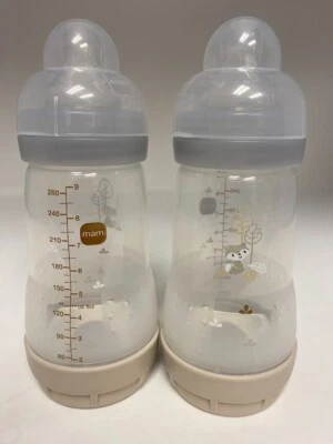 Mam Easy Start Anti-Colic 9 oz bottles 2 pk- 6 Mn +- New - Image 1 of 4